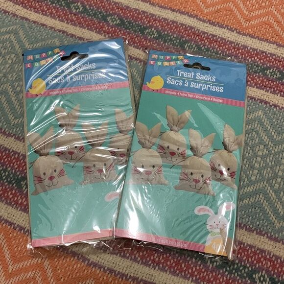 2 sets of 4 bunny treat bags nwt - Picture 1 of 4